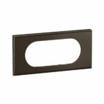 Plaque de finition Céliane format spécial pour 4 modules à 5 modules Collection Matière Brute finition Nickel Sombre Satiné