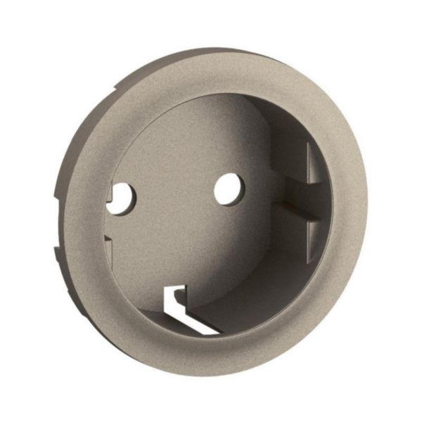 Enjoliveur pour prise de courant fort 2P+T schuko Céliane - Titanium Tunisie-Boutique