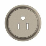 Enjoliveur pour prise de courant fort 2P+T Standard Américain Céliane - Titanium Tunisie-Boutique