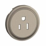 Enjoliveur pour prise de courant fort 2P+T Standard Américain Céliane - Titanium