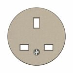 Enjoliveur pour prise de courant fort 2P+T Céliane Standard Britannique - Titanium Tunisie-Boutique