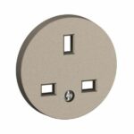 Enjoliveur pour prise de courant fort 2P+T Céliane Standard Britannique - Titanium