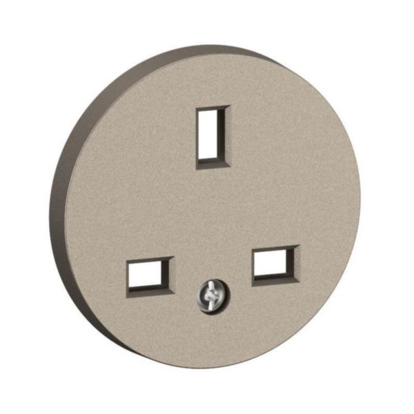Enjoliveur pour prise de courant fort 2P+T Céliane Standard Britannique - Titanium Tunisie-Boutique