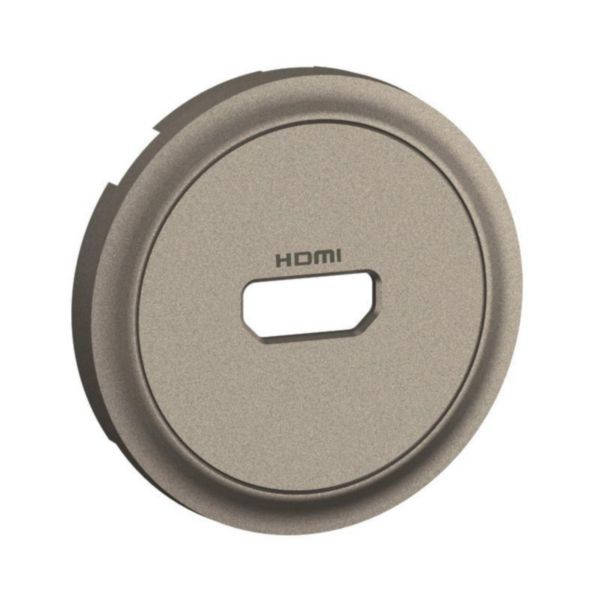 Enjoliveur pour prise audio vidéo HDMI 2.0 Type-A préconnectorisée Céliane - Titanium Tunisie-Boutique