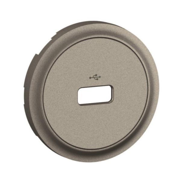 Enjoliveur pour prise USB DATA 2.0 Type-A simple Céliane - Titanium Tunisie-Boutique