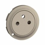 Enjoliveur pour prise de courant fort 2P+T Surface Confort à voyant Céliane - Titanium