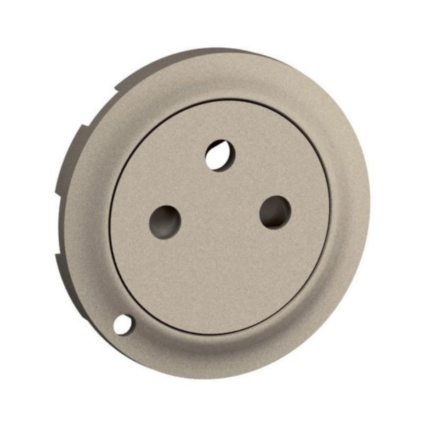 Enjoliveur pour prise de courant fort 2P+T Surface Confort à voyant Céliane - Titanium Tunisie-Boutique