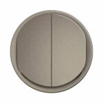 Enjoliveur pour double interrupteur ou va-et-vient Céliane - Titanium Tunisie-Boutique