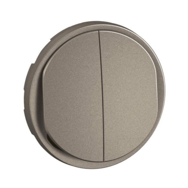 Enjoliveur pour double interrupteur ou va-et-vient Céliane - Titanium Tunisie-Boutique