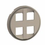 Enjoliveur pour prise quadruple RJ45 blindée catégorie6 STP pour réseau Optimum auto Céliane - Titanium